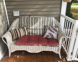 Wicker loveseat
