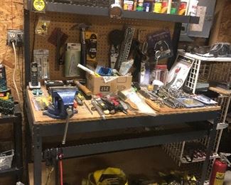 work table, tools
