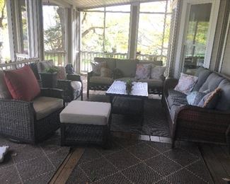 Wicker patio set
