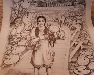 Artist Signed Wizard Of Oz Poster