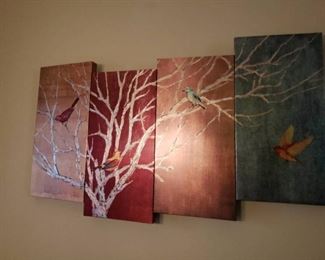 Home Decor Bird Picture And Clock