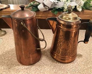 Copper coffee pots