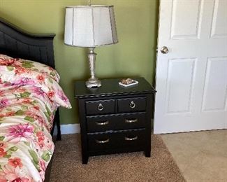 Pair of matching black end tables/night stands