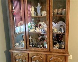 China cabinet with a few scuffs at the bottom 