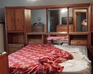 King waterbed frame special mattress good condition very heavy 