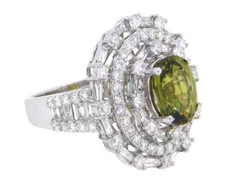 1.45ct Alexandrite & Diamond Ring