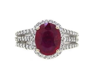 4.5ct Ruby & Diamond Ring