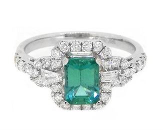 1.2ct Emerald & Diamond RIng