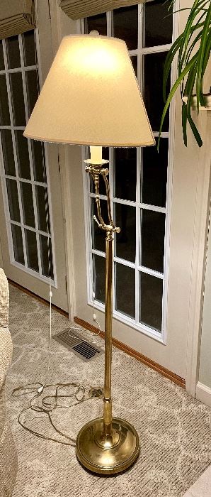 Ethan Allen Adjustable Brass Floor Lamp