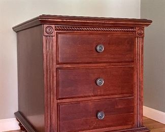 Matching three-drawer side table