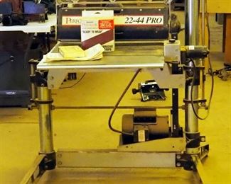 Performax 22-44 Pro Drum Sander, On Adjustable Stand Includes Abrasive Strips, And Manual