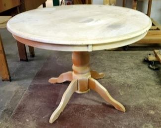 Unfinished Wood Dining Table, 30" x 42" Diameter