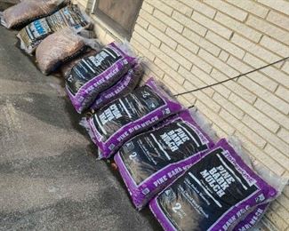 Approximately 15 Bags Of Pine Bark Mulch