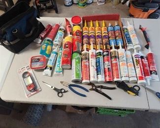 Caulk, Tools, Tool Bag, Etc.