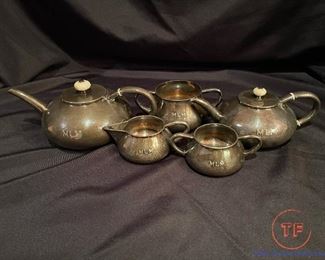 Vintage KALO STERLING Silver Teapot Set