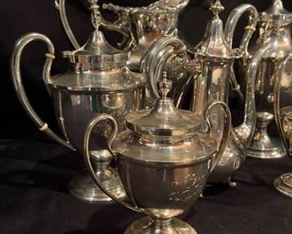 Large STERLING Silver Coffee / Teapots and Pitchers