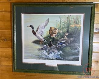 Signed Limited Edition Framed Print "Too Close For Comfort" by Linda Picken