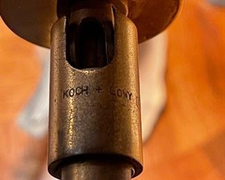 Vintage Hooded Brass Floor Lamp by KOCH + LOWY