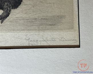 Signed Etching "Anybody Home?" by MARGUERITE KIRMSE - 1936