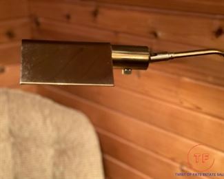 Vintage Hooded Brass Floor Lamp by KOCH + LOWY