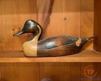 Hand Carved Duck Decoy by Tom Taber