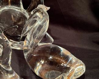 STEUBEN Crystal Glass Figural Pelican