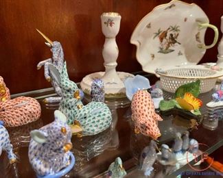 HEREND Fishnet Figurines