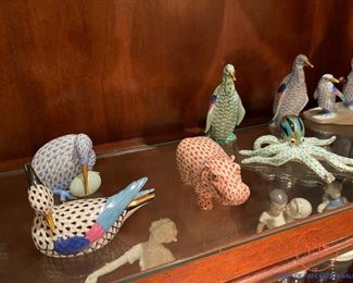HEREND Fishnet Figurines
