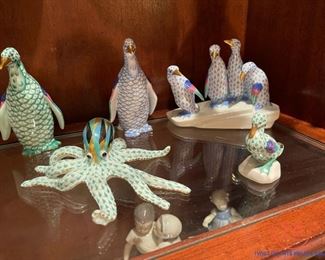 HEREND Fishnet Figurines