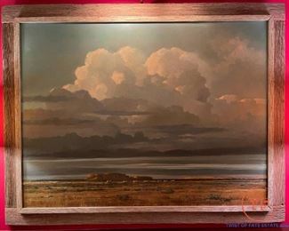 ERIC SLOANE "Western Sky" Original Oil On Masonite (49" x 37" Including Frame)