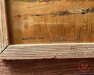 ERIC SLOANE "Western Sky" Original Oil On Masonite (49" x 37" Including Frame)