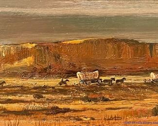 ERIC SLOANE "Western Sky" Original Oil On Masonite (49" x 37" Including Frame)