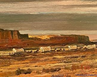 ERIC SLOANE "Western Sky" Original Oil On Masonite (49" x 37" Including Frame)