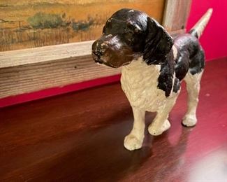 Antique Cast Iron Hubley Dog Door Stop
