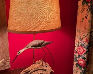 Hand Carved Bird Decoy Lamp by Jack Donelan