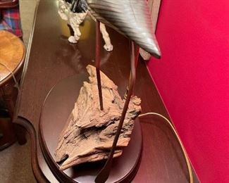 Hand Carved Bird Decoy Lamp by Jack Donelan