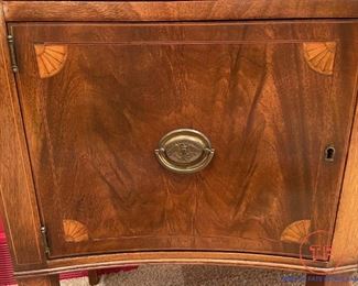 Antique Mahogany Bowed Front Sideboard / Buffet