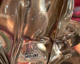 MURANO Glass Art Ducks with Brass Heads