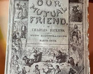 CHARLES DICKENS - "Our Mutual Friend"  1st Edition,  London:  Chapman & Hall, Piccadilly.  May 1864 - Nov. 1865. Complete Original Serial Parts