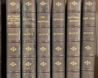 BRONTE SISTERS - c1920 6 Volume Half Leather Set - Robert Riviere & Son, London