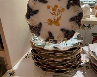 J.P.L. France Flow Blue Plates