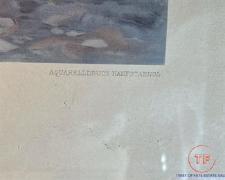 (The Sick Dachshund) "Der Kranke Dackl"
Etching by Franz Hanfstaengl 