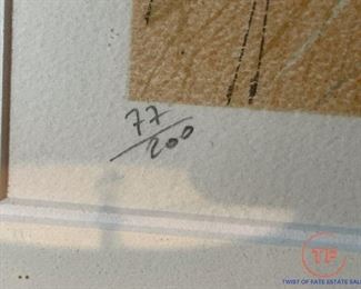 Limited Edition Colored Lithograph by Gilbert Michaud