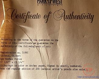 Limited Edition Colored Lithograph by Gilbert Michaud