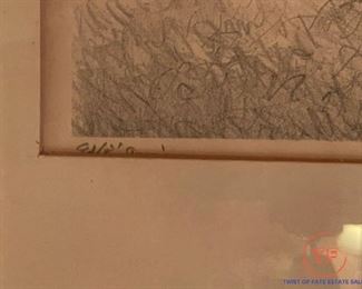 Pencil Drawing of Horses by CW ANDERSON