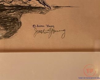 Justin Young Signed Framed Print