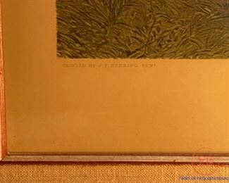 Hand Colored Lithograph J.F Herring's "The Run"