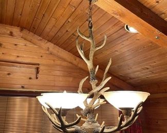 Faux Deer Antler Light Fixture