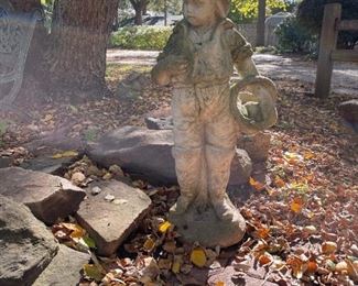 Concrete Yard Art Boy Statue