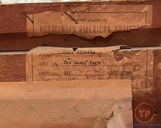 DALE NICHOLS&nbsp;"Sanley Farm" Original Oil on Canvas - Dated 1933 (31 1/2" X 27 1/2" Including Frame)